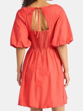 NWT, SZ L (12-14) 100% COTTON Mini Dress, Red